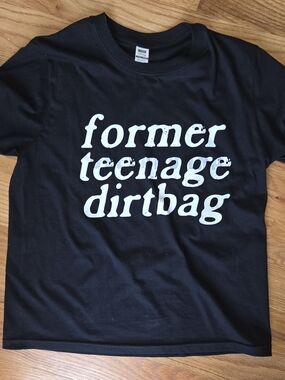 Y2K Millennium Former Teenage Dirtbag funny band graphic tee